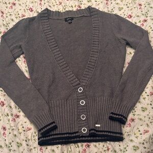 Guess Charcoal Button-Up Women's Cardigan